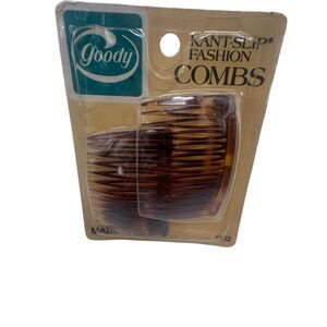 GOODY Kant-Slip Medium Side Combs 2 Ct. #552 Made in USA 1993 VTG Fast Shipping